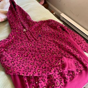 UO Exclusive - Pink Cheetah Champion Hoodie XL